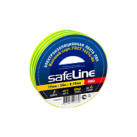Изолента Safeline 19мм*25м ПВХ желтый зеленый (10/160)