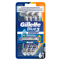 Бритва одноразовая Gillette "BLUE3 COMFORT" 3 лезвия 6шт. (1/6) 