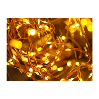Гирлянда Космос "Золотые нити" 100LED 10м лампочки медная проволока 8 режимов (1/24)