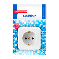 Розетка Smartbuy "Юпитер" 1гн. 16A С/З керамика белый
