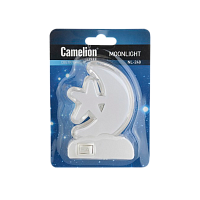 Ночник Camelion NL-248 220V в розетку белый (1/24/96)
