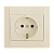 Розетка Makel Defne 1гн. 16A С/З керамика кремовый 42010008 (1/12)
