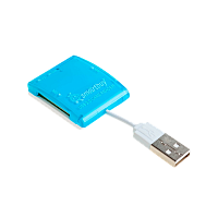 Картридер Smartbuy 713 USB2.0 SD/microSD/MS/M2 синий (1/5)