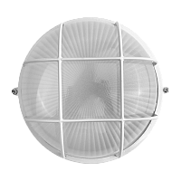 Светильник влагозащищенный Camelion 1101S 100W 230V E27 накладной решетка белый (1/8)
