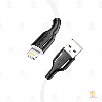 Кабель Borofone BX63 USB (m)-Lightning (m) 1м TPE черный белый в коробке (1/360)