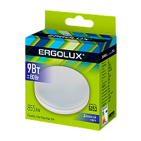Лампа светодиодная Ergolux GX53 9W 6500К 180-240V таблетка матовая (1/10/100)