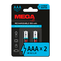 Аккумулятор предзаряженный RTU Promega HR03 AAA BL2 NI-MH 900mAh (2/24/480) 