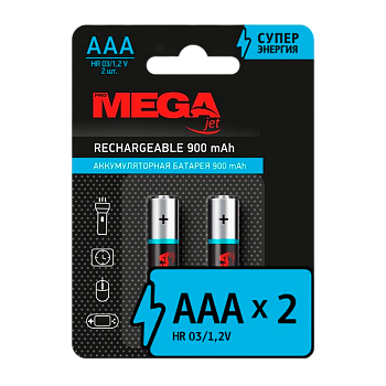 Аккумулятор предзаряженный RTU Promega HR03 AAA BL2 NI-MH 900mAh (2/24/480) 