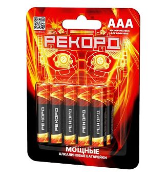 Батарейка Рекорд LR03 AAA BL10 Alkaline 1.5V (10/100/400) 