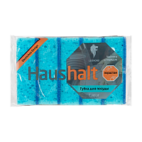 Губка для посуды Leonord "Lasur" 100х70х33мм 5шт. голубой (1/30)