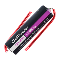 Батарейка GoPower ER14505 PC1 Li-SOCl2 3.6V 2600mAh с выводами (1/10/500) 