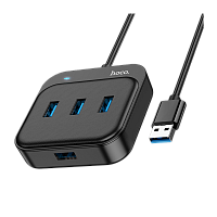 USB-Хаб HOCO HB31 4USB Type-C (m) USB3.0 0.2м черный (1/19/190)