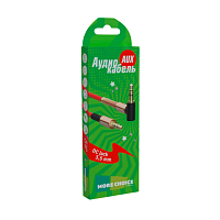 Кабель AUX MORE CHOICE UK11 Jack 3.5mm (m)-Jack 3.5mm (m) 1м красный (1/20/200) 