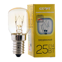 Лампа накаливания Старт E14 25W 2700К 230V OVEN для духовок прозрачная