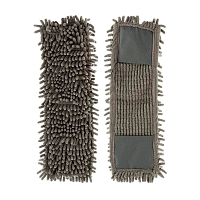 Насадка для швабры Рыжий кот MopM4-HС «Лапша» микрофибра 44х14см с карманами серый (1/5/100)