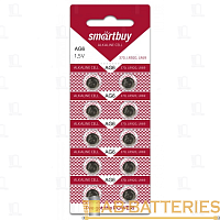 Батарейка Smartbuy G6/LR920/LR69/371A/171 BL10 Alkaline 1.5V (10/100/2000)
