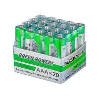 Батарейка GREEN POWERlab LR03 AAA БОКС20 Щелочная 1.5V (4/20/120/720)