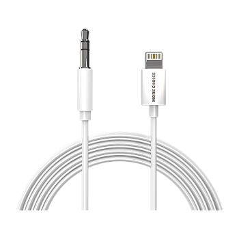 Кабель AUX MORE CHOICE UK22i Jack 3.5mm (m)-Lightning (m) 2м ПВХ белый (1/36/360)