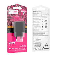 Сетевое З/У HOCO CS13A Type-C 3.0A 20W PD,QC черный (1/28/168)