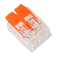 Компактная соединительная клемма 2-х проводная с рычажками (цена за 1 шт.) (100/6000)