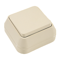 Выключатель Makel Siva Ustu 1-клав.10A пластик накладной кремовый 45201 (1/10)