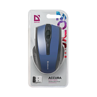 Мышь беспроводная Defender MM-665 Accura классическая USB синий (1/40)