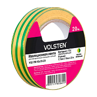 Изолента Volsten 19мм*20м ПВХ желто-зеленый (1/10/200) 