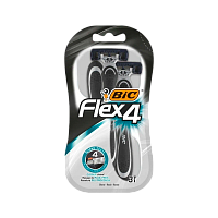 Бритва одноразовая BIC "Flex 4" 4 лезвия 3шт. (1/10) 