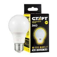 Лампа светодиодная Старт GLS E27 10W 3000К 220V груша Black матовая (1/10/100)