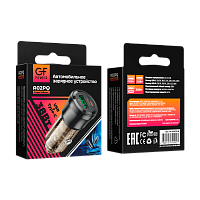 Автомобильное З/У GFPower A02PQ 1USB+1Type-C 38W PD,QC черный (1/98/392) 