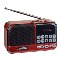 Радиоприемник Perfeo ASPEN 3W пластик microSD USB/Jack3.5 красный (1/10)