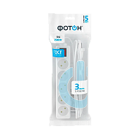 Удлинитель Фотон 10-35S 5р.Б/З 10A 3.0м с выкл. ПВС 2x0.75мм² белый (1/20)