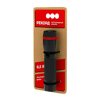 Фонарь универсальный Рекорд MR-470 0.5W 1LED от батареек черный (1/12/72)