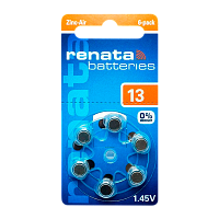 Батарейка Renata ZA13 BL6 Silver Oxide 1.45V (6/60/300/3000)