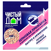 Гранулы родентицид Чистый дом от крыс и мышей 100г (1/50)