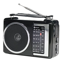 Радиоприемник DEESPI RE-19/609 пластик AM/FM/SW/AUX черный (1/40) 