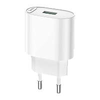 Сетевое З/У HOCO C109A 1USB 18W QC3.0 белый (1/36/216)