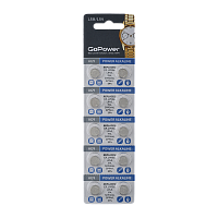 Батарейка GoPower G9/LR936/LR45/394A/194 BL10 Щелочная 1.55V (10/100/3600)