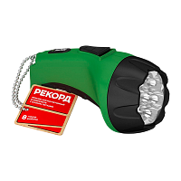 Фонарь туристический Рекорд РМ-0107 от аккумулятора зеленый (1/6/36)