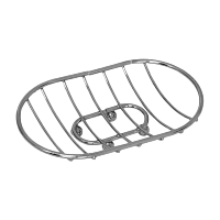 Мыльница Рыжий кот CHR-481 на ножках овальная хром (1/24/72)