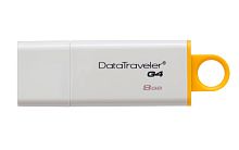 Флеш-накопитель Kingston DataTraveler G4 8GB USB3.1 пластик белый 