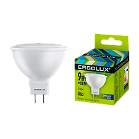 Лампа светодиодная Ergolux JCDR GU5.3 9W 6500К 172-265V софит матовая (1/10/100)