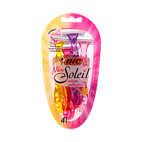 Бритва одноразовая BIC "Miss Soleil Color" Miss 3 лезвия 4шт. (1/10)