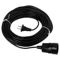 Удлинитель силовой Demmax SGR 1x20 1р.Б/З 6A 20.0м ПВС 2x0.75мм² черный (1/10)