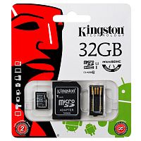 Карта памяти microSD Kingston Mobile 32GB Class10 10 МБ/сек с адаптером