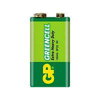 Батарейка GP GreenCell Крона 6F22 Shrink 1 Heavy Duty 9V (1/10/500) R