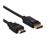 Кабель GoPower DisplayPort (m)-HDMI (m) 1.8м ПВХ ver.2.0 черный Premium Zip-Lock c подвесом (1/100)