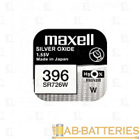 Батарейка Maxell 396 (SR726W) BL1 Silver Oxide 1.55V 0%Hg (1/10/100)