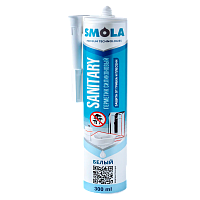 Герметик SMOLA Sanitary 280мл силиконовый белый (1/12)