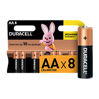 Батарейка Duracell Basic LR6 AA BL8 Alkaline 1.5V (8/96/32832) 